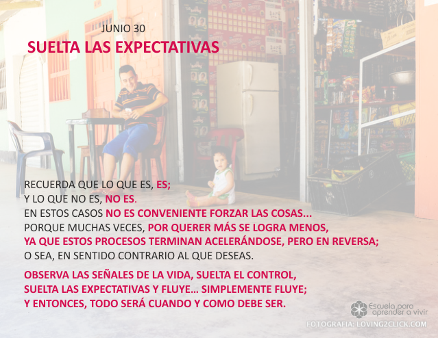 Suelta las expectativas